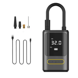 Gimp Taşınabilir Göstergeli Güç Bankası USB & Type-C, El Feneri, Flaşör,  Araç Motorsiklet Bisiklet Lastik ve Top Şişirme Kompresör Hava Pompası 