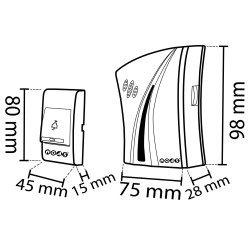 Noas Ciao Kapı Zili Kablosuz 100 Metre Mesafeli 36 Melodi Seçenekli Noas Ciao Kapı Zili Kablosuz 100 Metre Mesafeli 36 Melodi Seçenekli