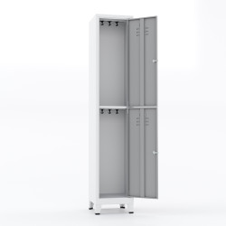 Usta Çelik 2'Li İkili Ekonomik Üst Üste Soyunma Dolabı U-E022 370x350x1980mm