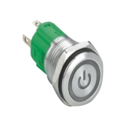 XKOREN 1NO+1NC Kontaklı 16 mm Metal Anlık Beyaz Led'li Buton