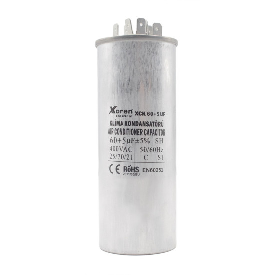 XKOREN 30+5 UF 50x100 400V 2+3+4 Pinli Klima Kondansatörü 