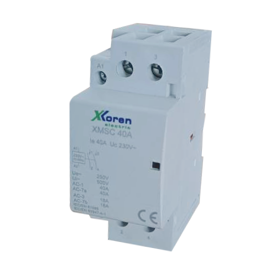 XKoren 25A 2 Kutup 220V AC 2NO Modüler Kontaktör (Sessiz)
