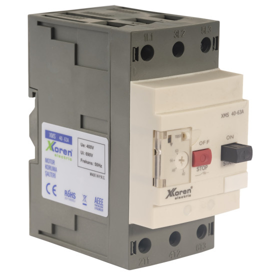 XKoren 40-63A 50kA 400V 30kW 80 Kasa Motor Koruma Şalteri